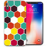 iPhone X Retro Multi Geo Hexagon TPU Gel Case