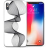 iPhone X Black & White Sound Swirl TPU Gel Case - White