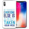 iPhone X Oscar Wilde Motivational Quote TPU Gel Case - Blue