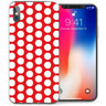 iPhone X Retro Red Polka Dot TPU Gel Case - Red
