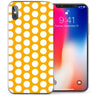 iPhone X Retro Orange Polka Dot TPU Gel Case - Orange