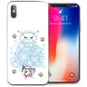 iPhone X White Angry Cat TPU Gel Case - White