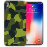 iPhone X Green Camouflage TPU Gel Case - Green
