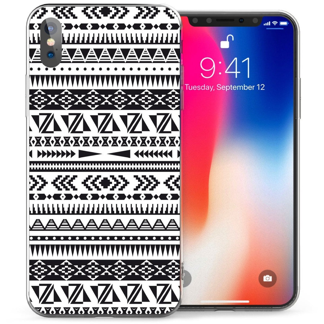 iPhone X Two - Tone Aztec TPU Gel Case - Mobile Madhouse