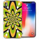 iPhone X Retro Flower Power 60’s TPU Gel Case - Green - Mobile Madhouse