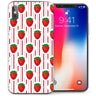 iPhone X Strawberry Stripe TPU Gel Case - Red