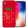 iPhone X Strawberry TPU Gel Case - Red