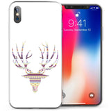 iPhone X Aztec Fairisle Stag Deer TPU Gel Case - Purple - Mobile Madhouse