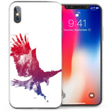 iPhone X Eagle Colour Splash TPU Gel Case - Red - Mobile Madhouse