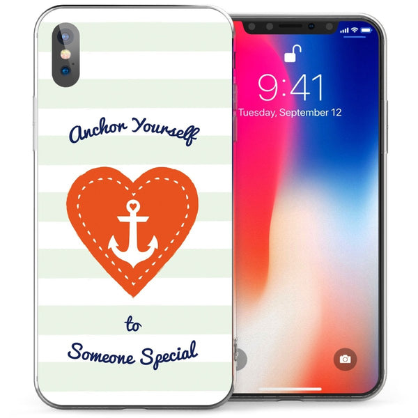 iPhone X Anchor Someone Special Love Heart TPU Gel Case - Mobile Madhouse