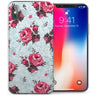 iPhone X Rose Retro Wallpaper TPU Gel Case - Red / Brown