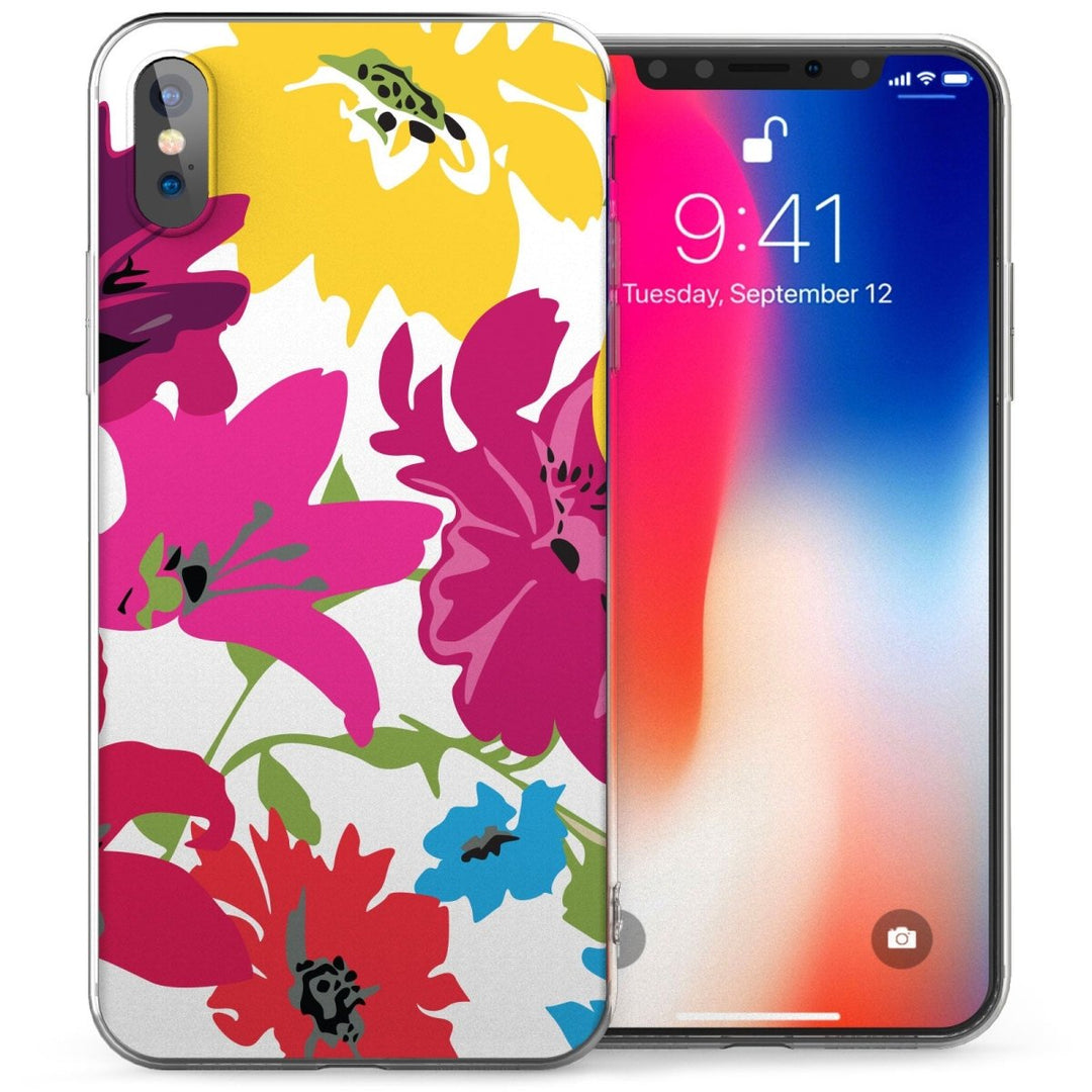 iPhone X Floral Splash TPU Gel Case - Mobile Madhouse