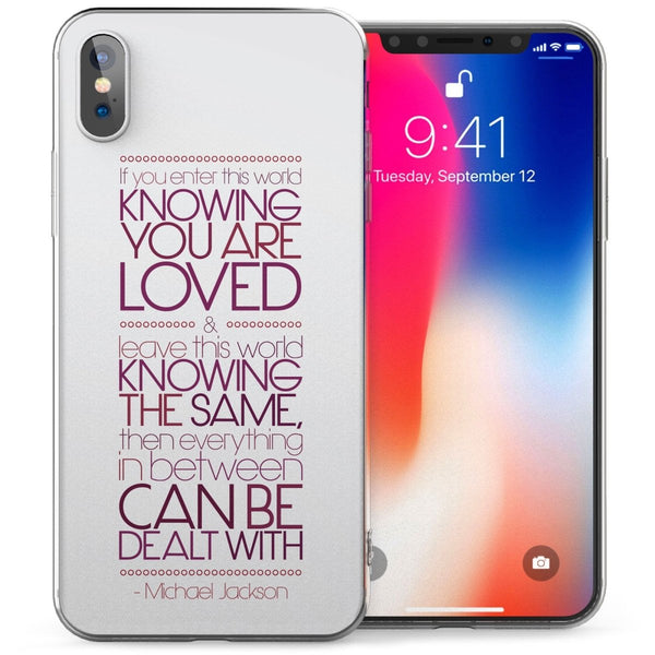 iPhone X Michael Jackson Quote TPU Gel Case - Mobile Madhouse