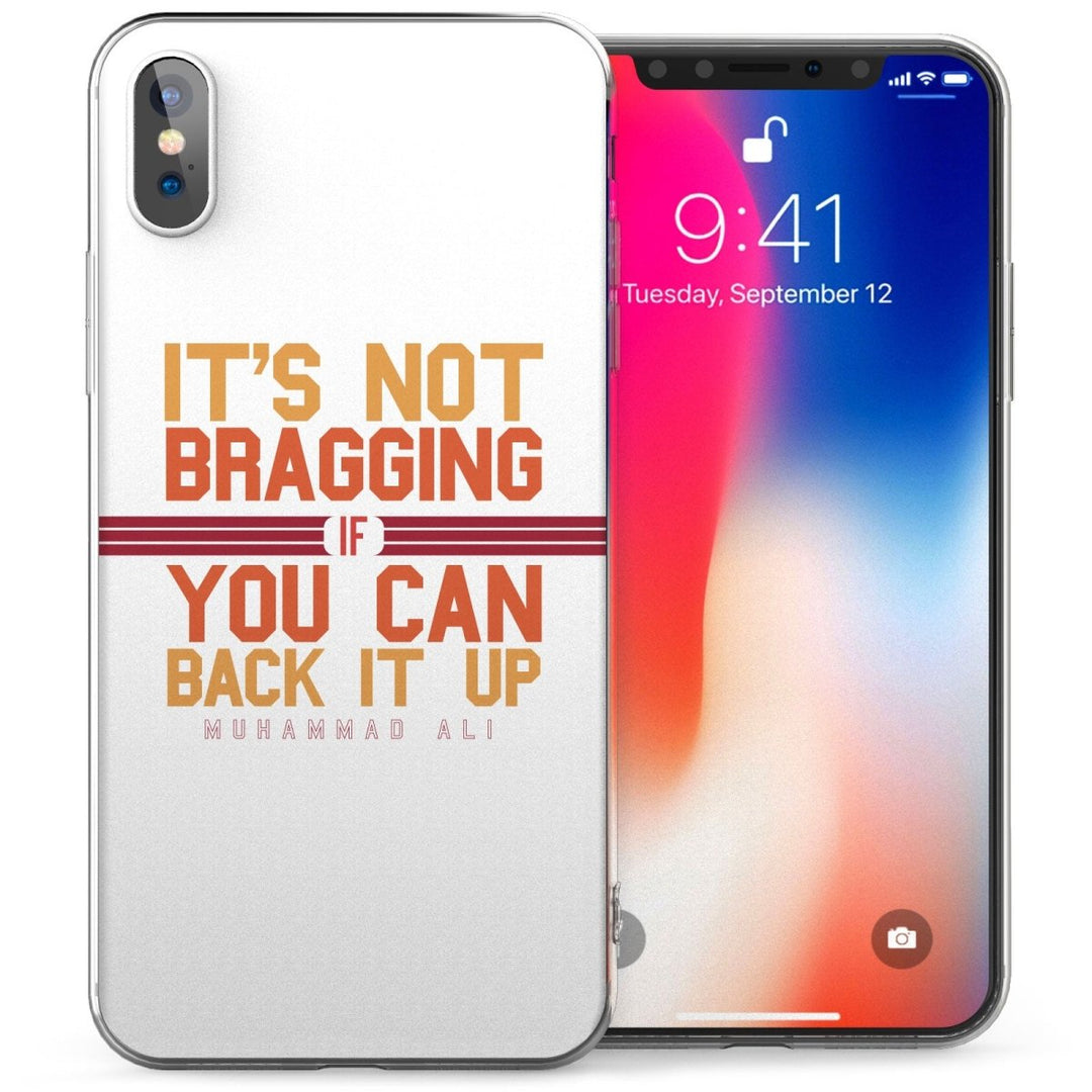iPhone X Muhammed Ali Inspiring Quote TPU Gel Case - White - Mobile Madhouse