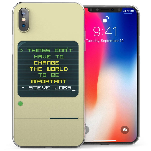 iPhone X Steve Jobs Motivational Quote TPU Gel Case - Mobile Madhouse