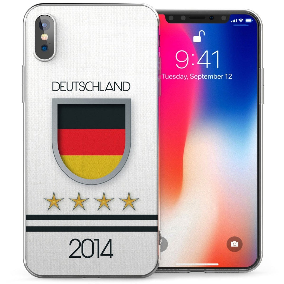 iPhone X Germany De Flag Football Russia World Cup 2018 TPU Gel Case - Mobile Madhouse
