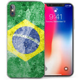 iPhone X Brazil Vintage Faded Flag TPU Gel Case - Mobile Madhouse