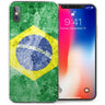 iPhone X Brazil Vintage Faded Flag TPU Gel Case