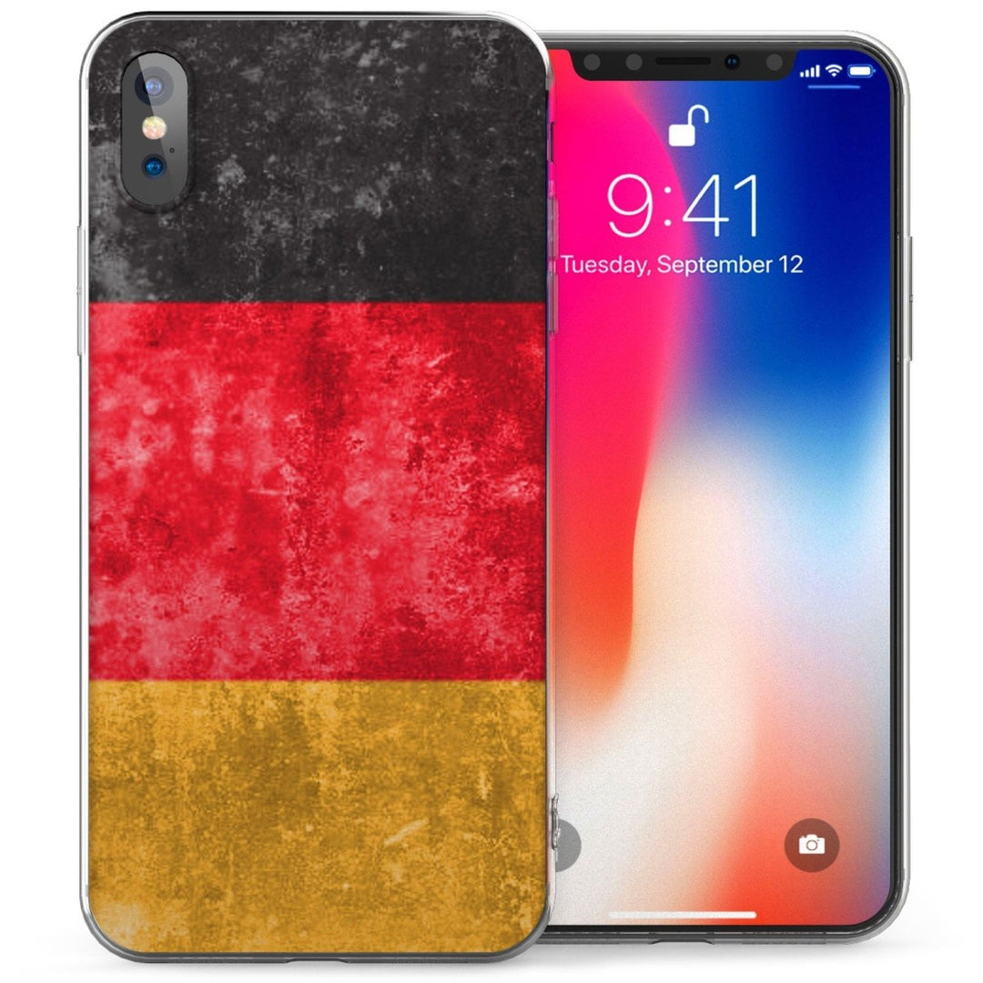 iPhone X Germany Deutschland Flag Football World Cup 18 TPU Gel Case - Mobile Madhouse