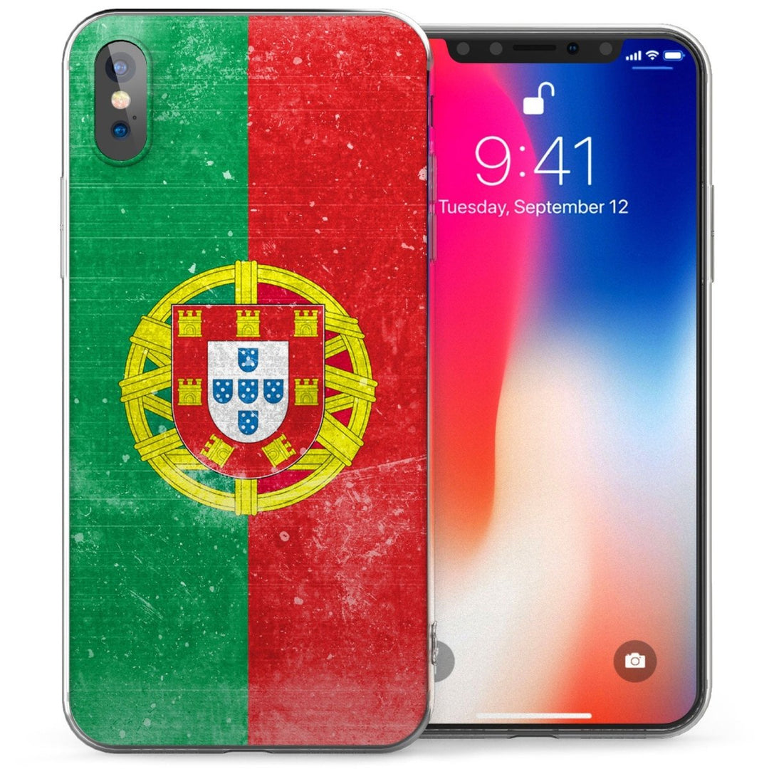 iPhone X Portugal Retro Faded Flag TPU Gel Case - Mobile Madhouse