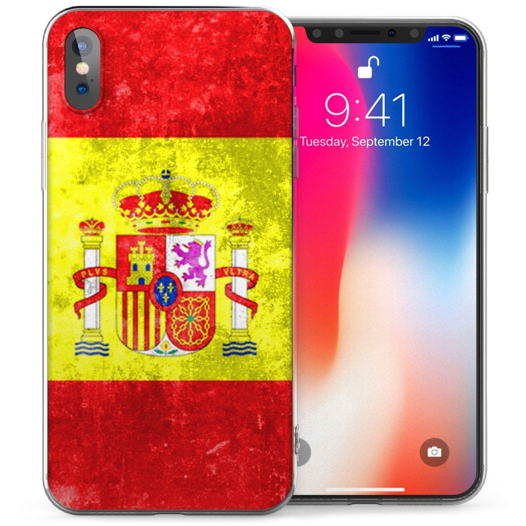 iPhone X Spanish Spain Flag Football World Cup 2018 TPU Gel Case - Mobile Madhouse
