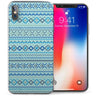 iPhone X Fairisle Trendy Fashion TPU Gel Case - Blue / White