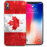 iPhone X Canada Retro Flag TPU Gel Case