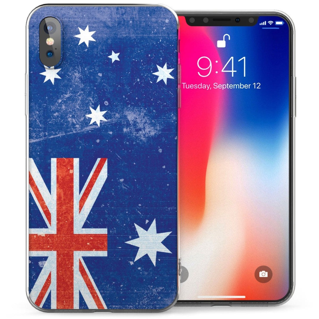 iPhone X Australia Retro Flag TPU Gel Case - Mobile Madhouse