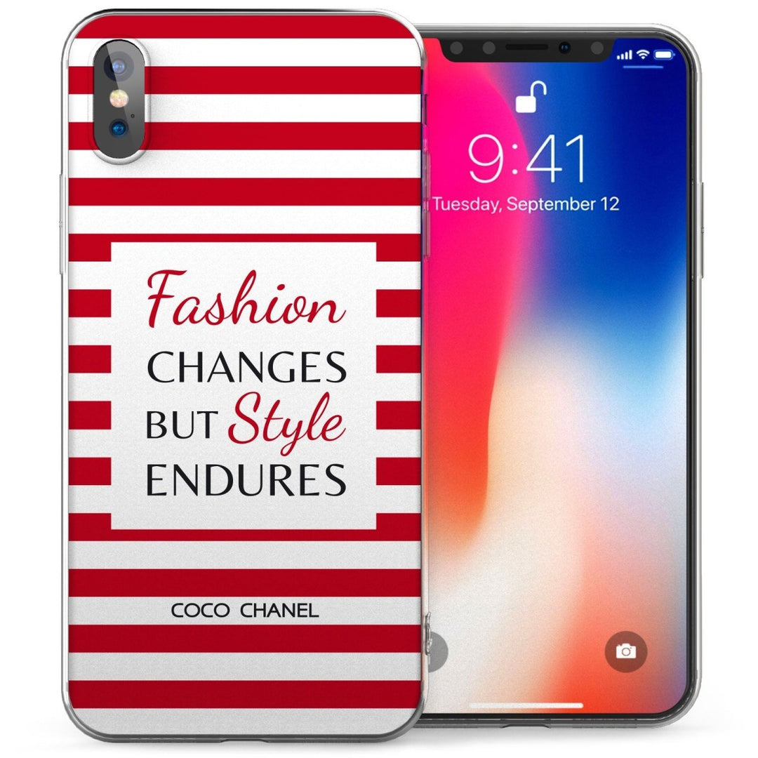 iPhone X Chanel Fabulous Quote TPU Gel Case - Red - Mobile Madhouse