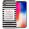 iPhone X Chanel Fabulous Quote TPU Gel Case - Black