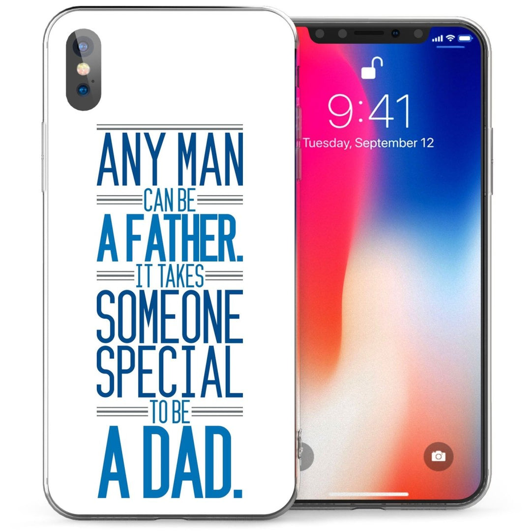 iPhone X Special Dad Quote TPU Gel Case - Blue - Mobile Madhouse