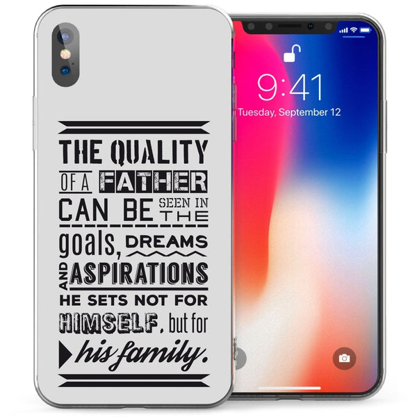 iPhone X Dad Goals Quote TPU Gel Case - Mobile Madhouse
