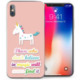 iPhone X Unicorn If you dont believe in magic TPU Gel Case - Mobile Madhouse