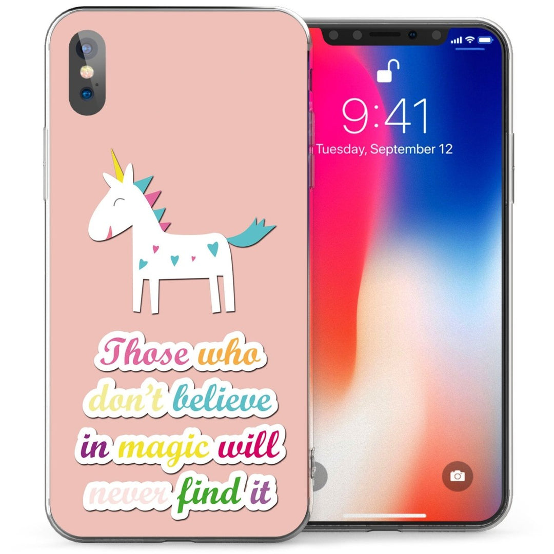 iPhone X Unicorn If you dont believe in magic TPU Gel Case - Mobile Madhouse