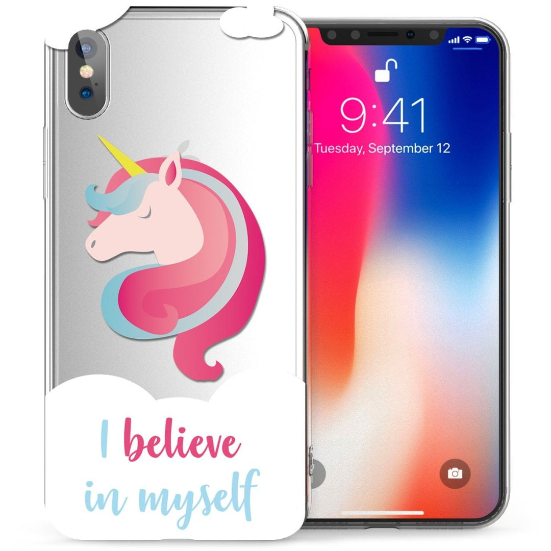 iPhone X Unicorn I Believe in Myself TPU Gel Case - Mobile Madhouse