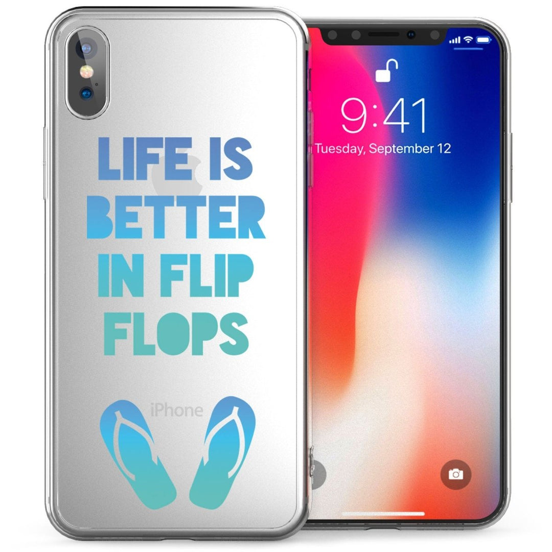 iPhone X Flip Flops Funny Quote TPU Gel Case - Mobile Madhouse