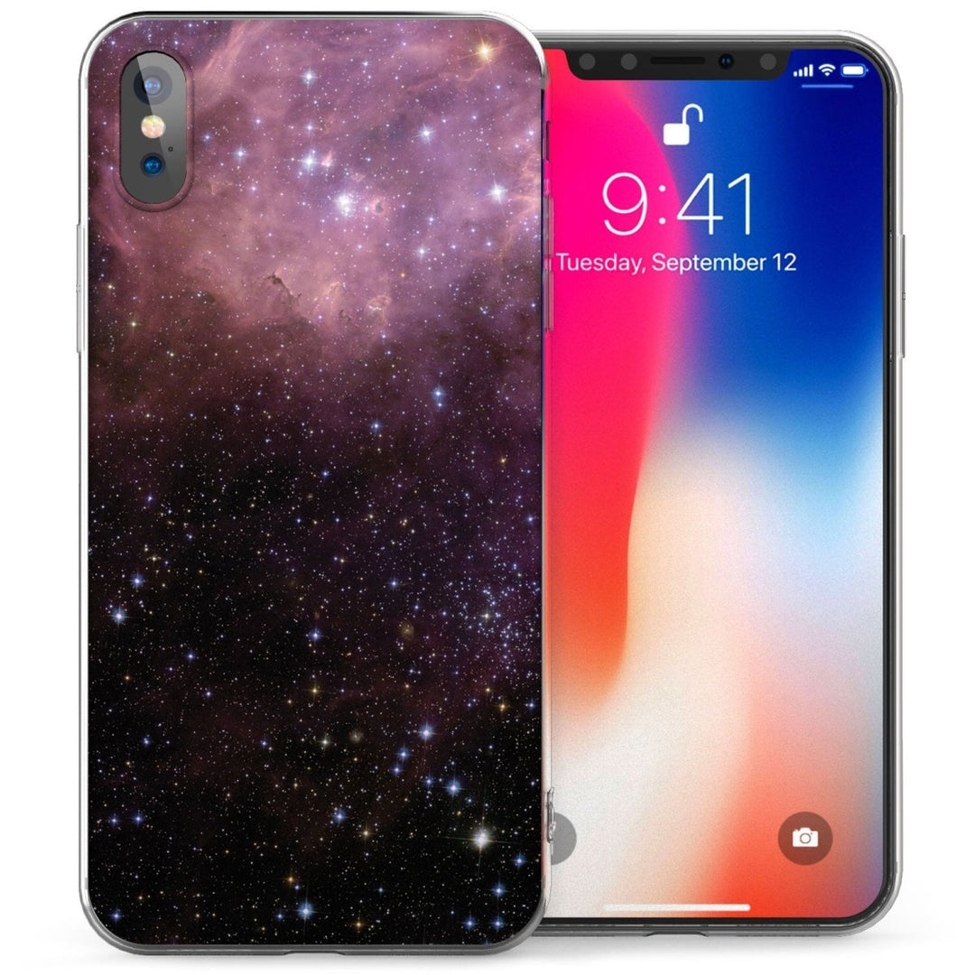 iPhone X Constellations Space TPU Gel Case - Purple - Mobile Madhouse