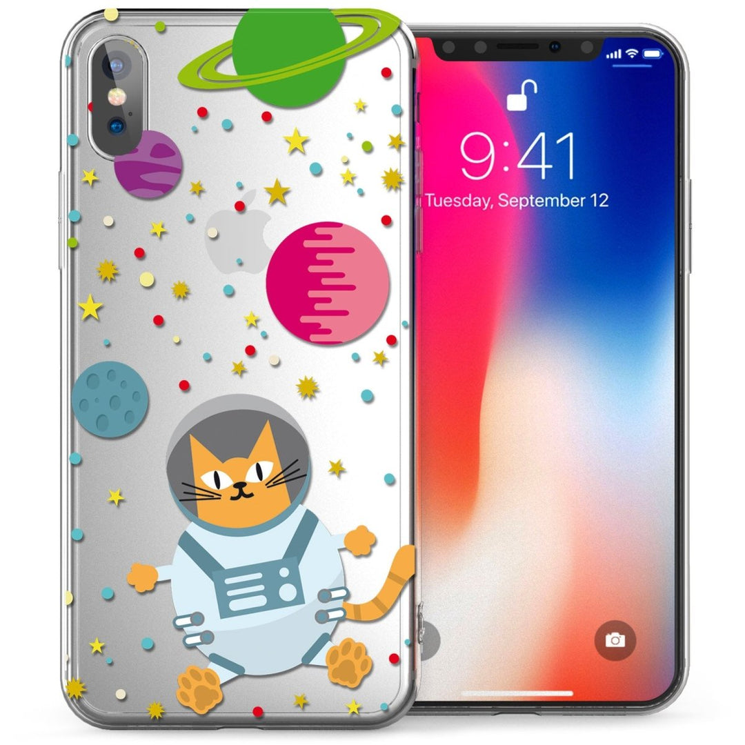 iPhone X Astronaut Cat TPU Gel Case - Mobile Madhouse