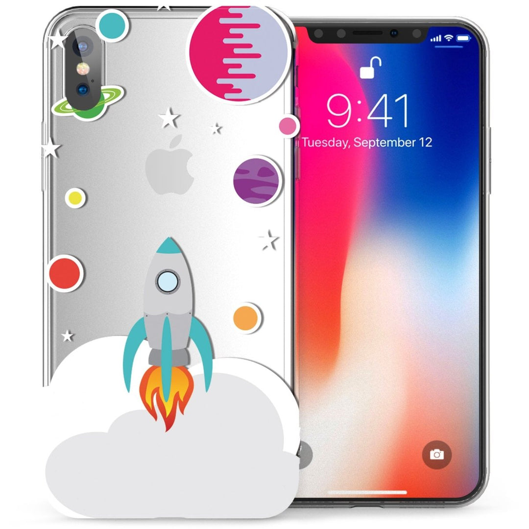 iPhone X Cartoon Rocket TPU Gel Case - Mobile Madhouse