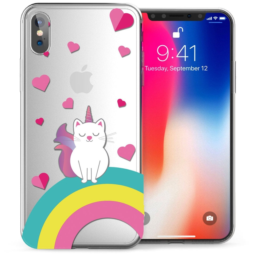iPhone X Rainbow Cat TPU Gel Case - Mobile Madhouse