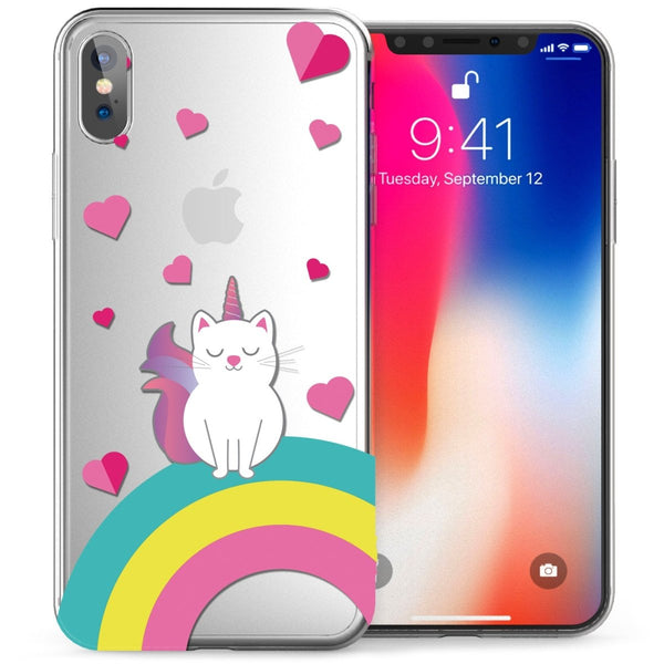 iPhone X Rainbow Cat TPU Gel Case - Mobile Madhouse
