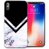 iPhone X Marble Arrow TPU Gel Case - Purple