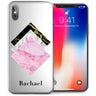 iPhone X Marble Tiles Personalised TPU Gel Case