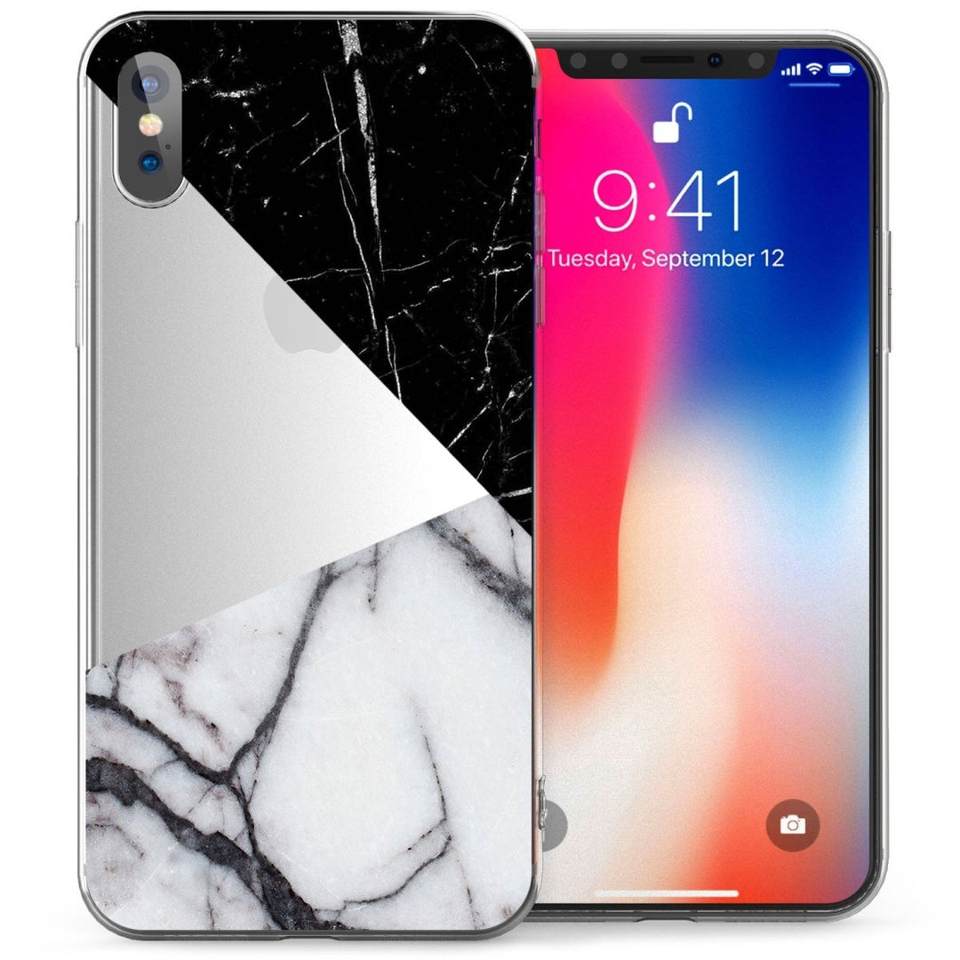 iPhone X Marble Herringbone TPU Gel Case - Mobile Madhouse