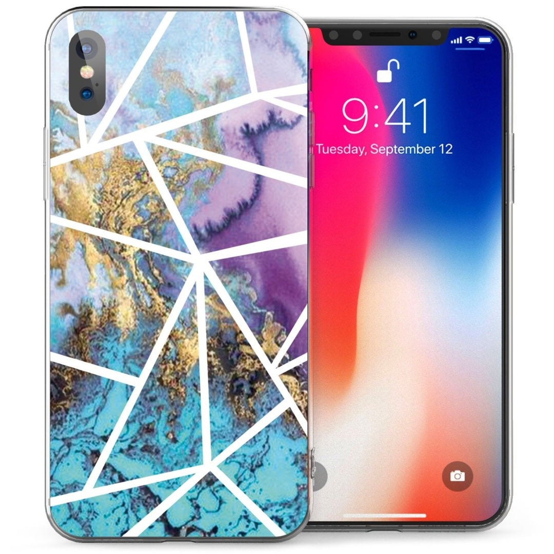 iPhone X Marble Mosaic TPU Gel Case - Mobile Madhouse