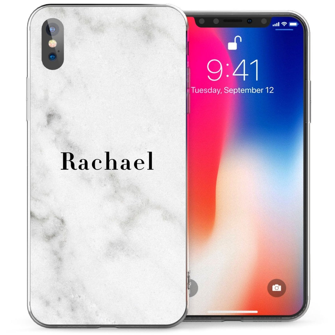 iPhone X Marble Personalised TPU Gel Case - Mobile Madhouse