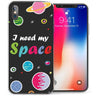 iPhone X  I Need My Space TPU Gel Case - Black