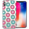 iPhone X Donuts TPU Gel Case - Pink / Green