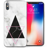 iPhone X Marble Triangles TPU Gel Case - Mobile Madhouse