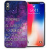 iPhone X Astrophilia Quote TPU Gel Case - Purple